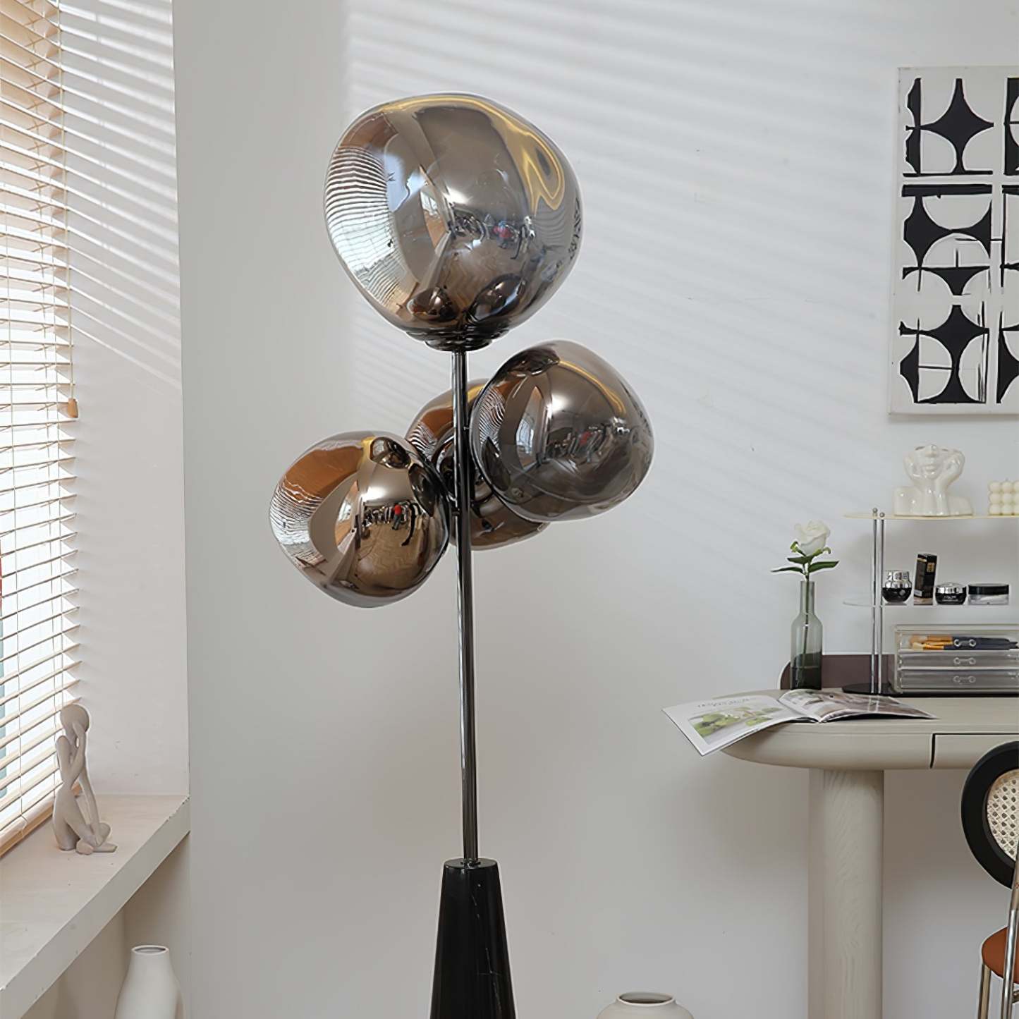 Verona Lava Column Glass Floor Lamp