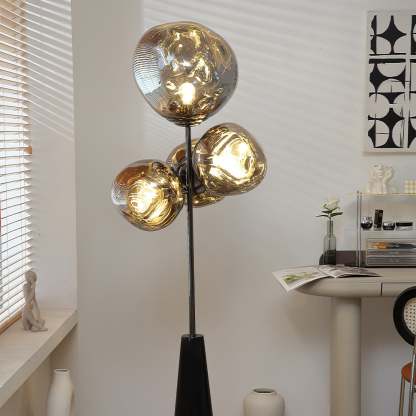 Verona Lava Column Glass Floor Lamp