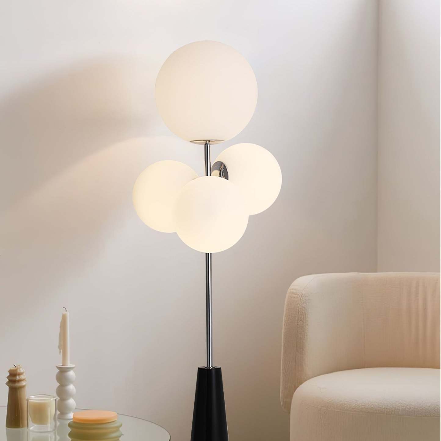 Verona Lava Column Glass Floor Lamp