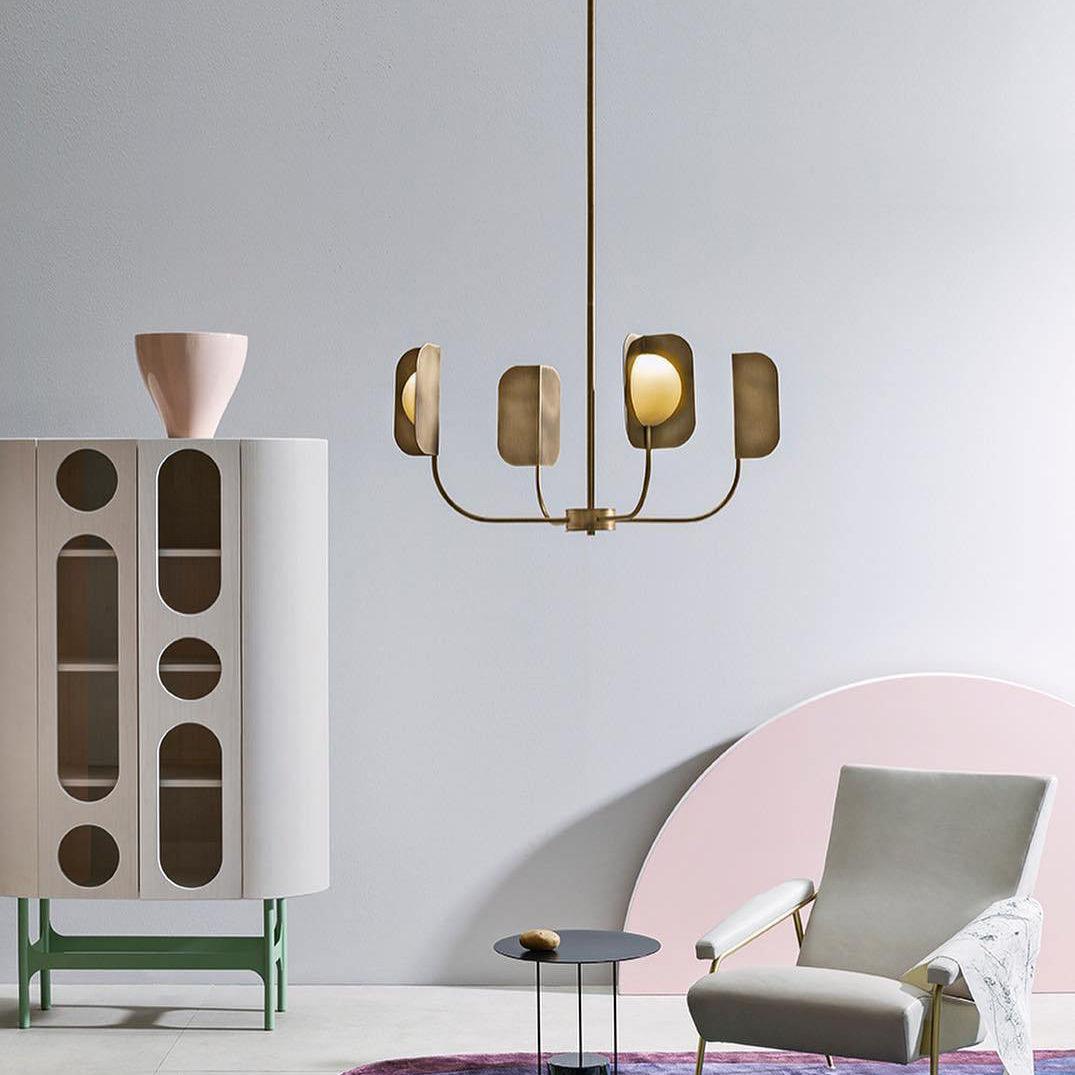 Axis Brass Leaf Chandelier