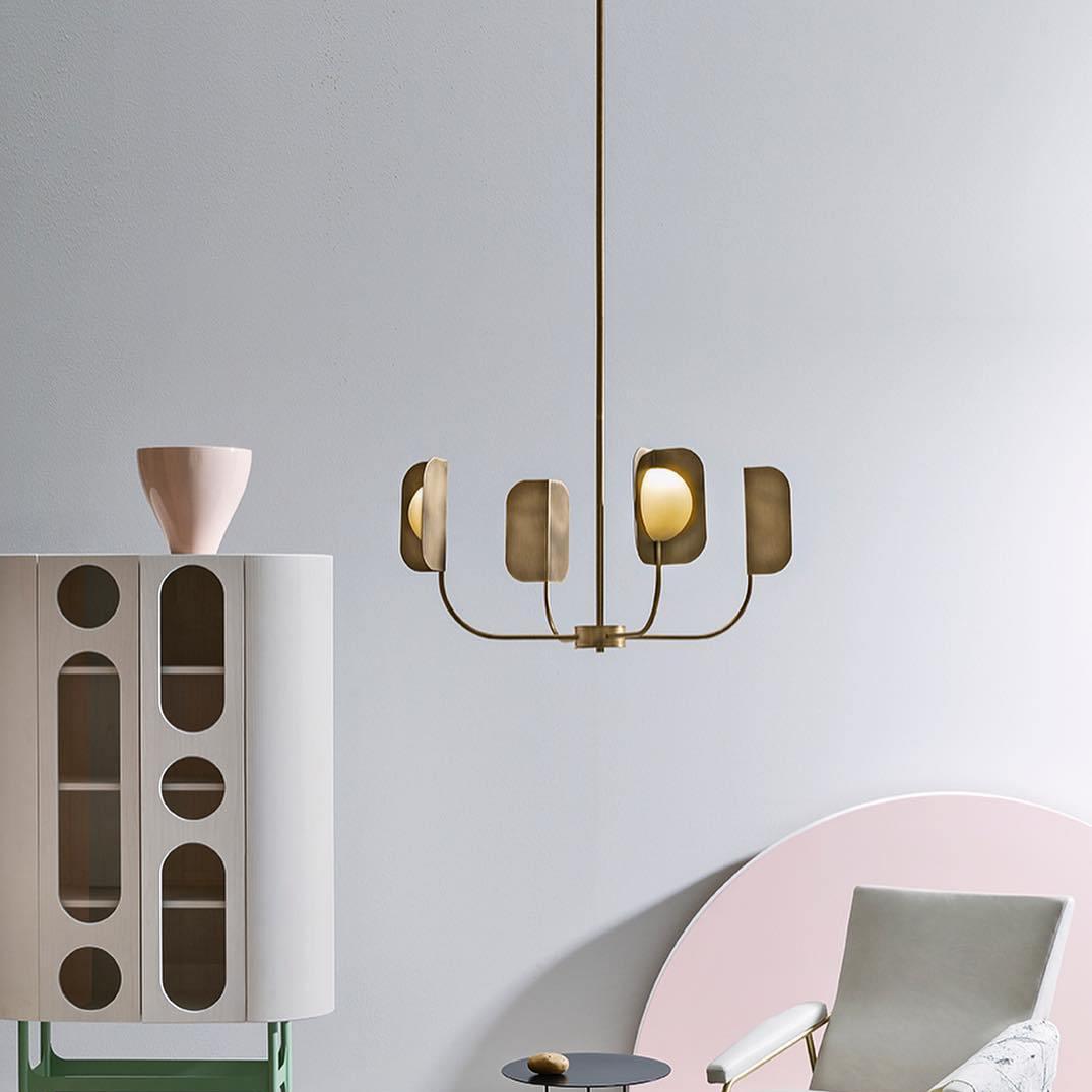 Axis Brass Leaf Chandelier