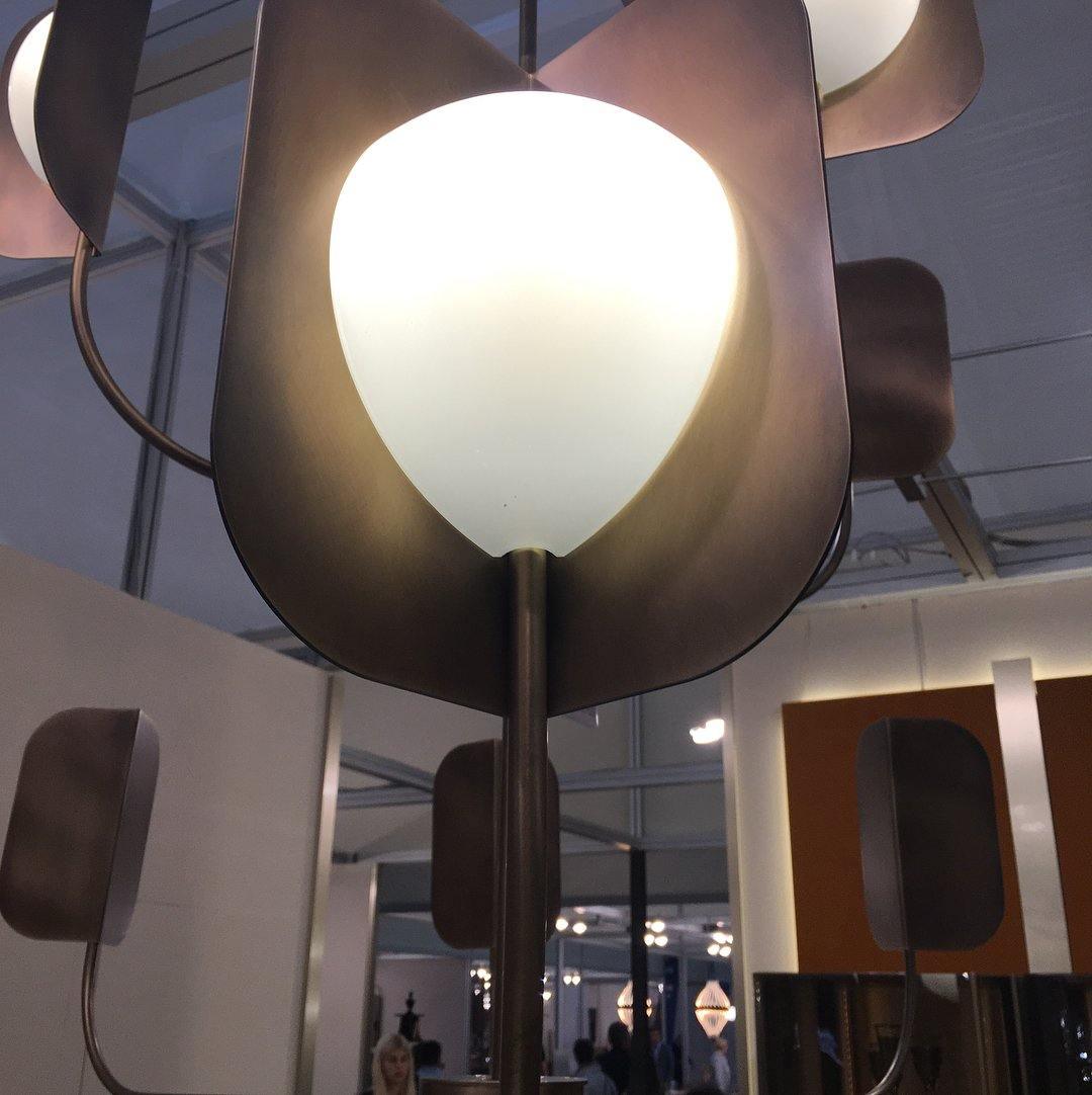 Axis Brass Leaf Chandelier