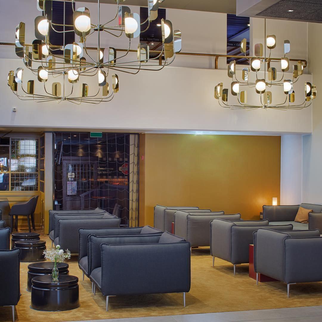 Axis Brass Leaf Chandelier