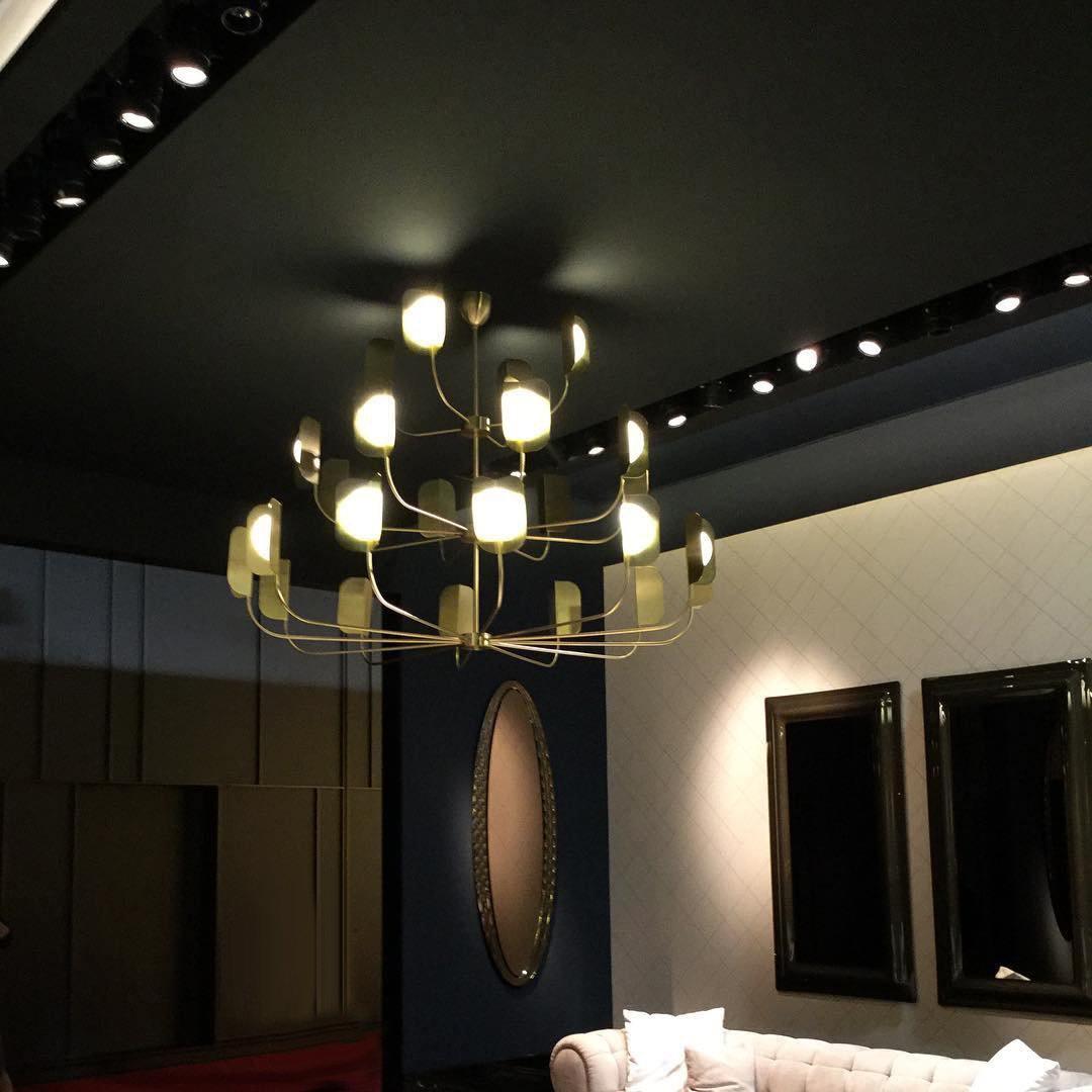 Axis Brass Leaf Chandelier