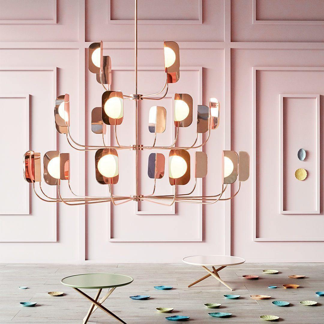Axis Brass Leaf Chandelier