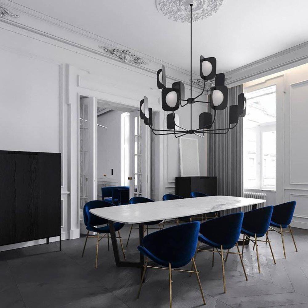 Axis Brass Leaf Chandelier