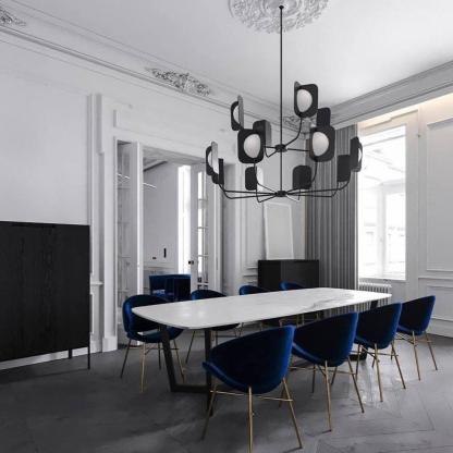 Axis Brass Leaf Chandelier