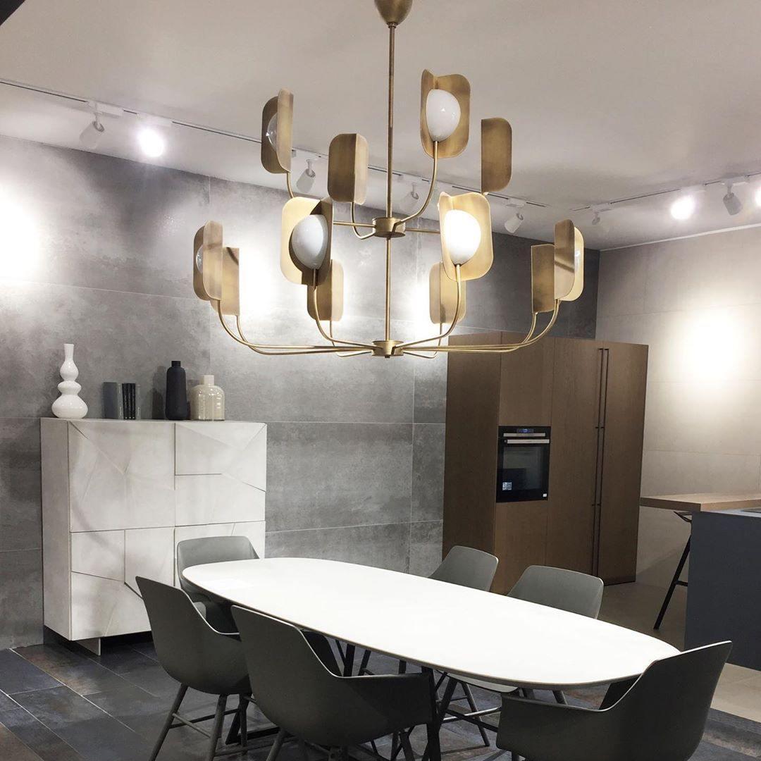 Axis Brass Leaf Chandelier
