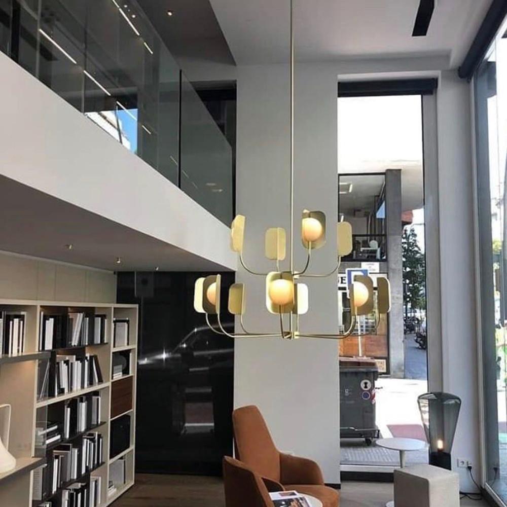 Axis Brass Leaf Chandelier