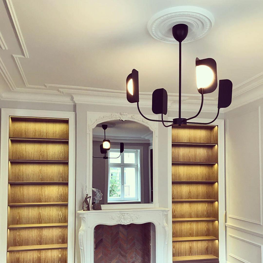Axis Brass Leaf Chandelier