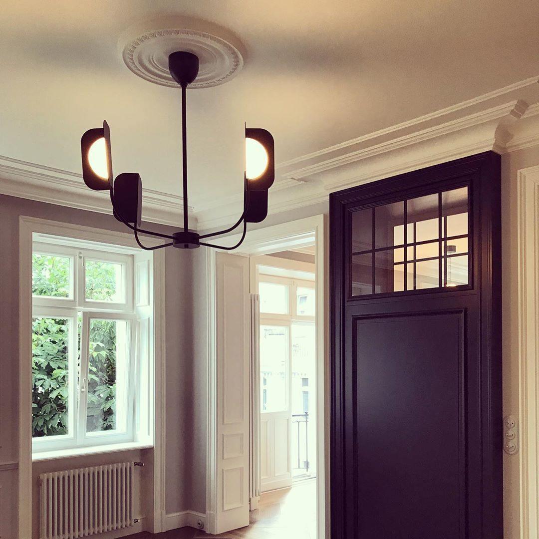 Axis Brass Leaf Chandelier