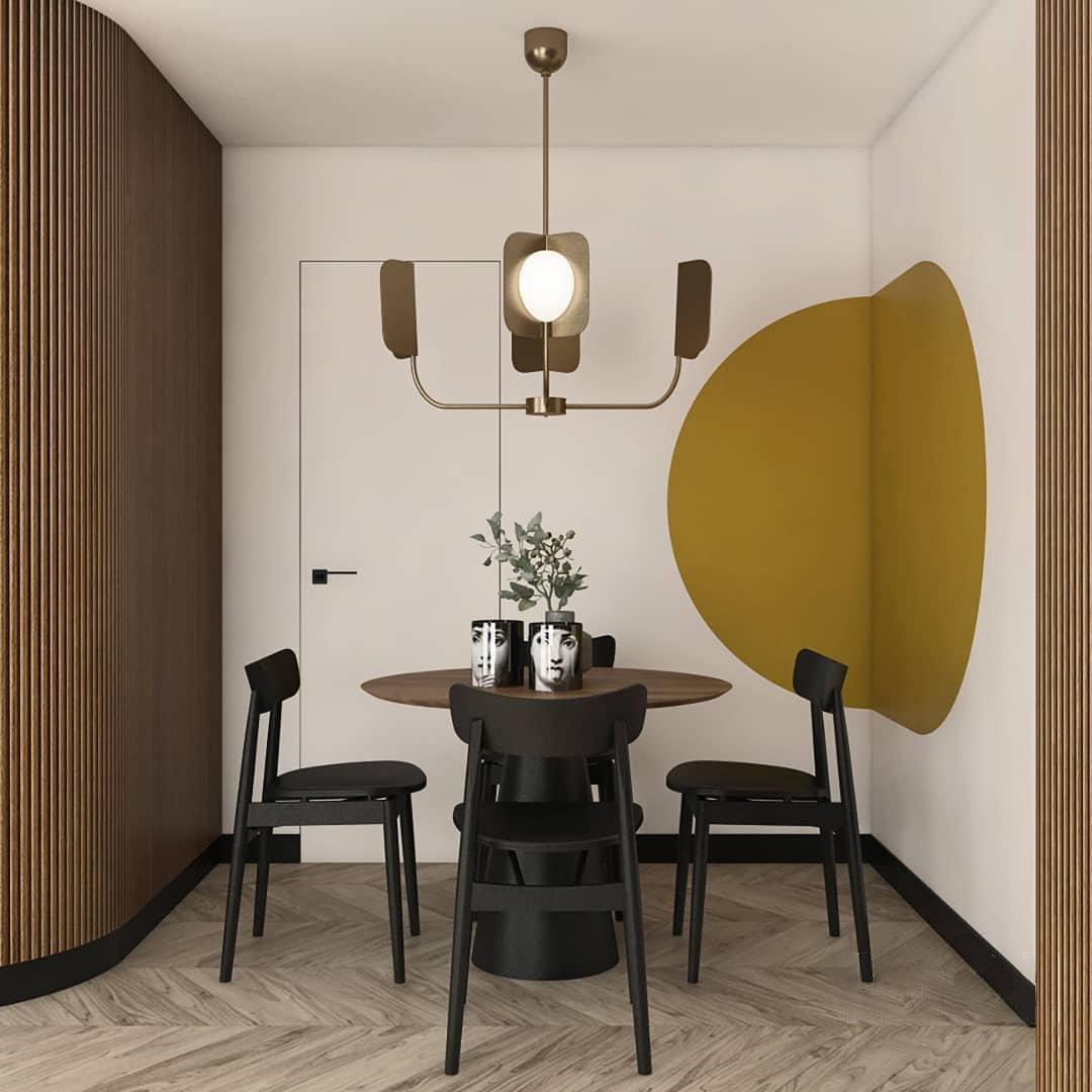 Axis Brass Leaf Chandelier