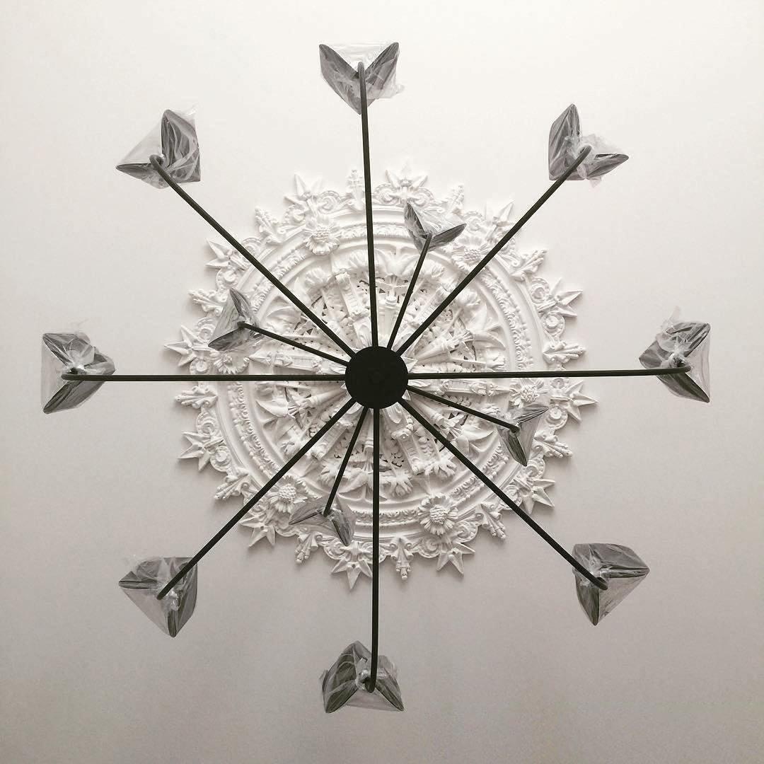 Axis Brass Leaf Chandelier