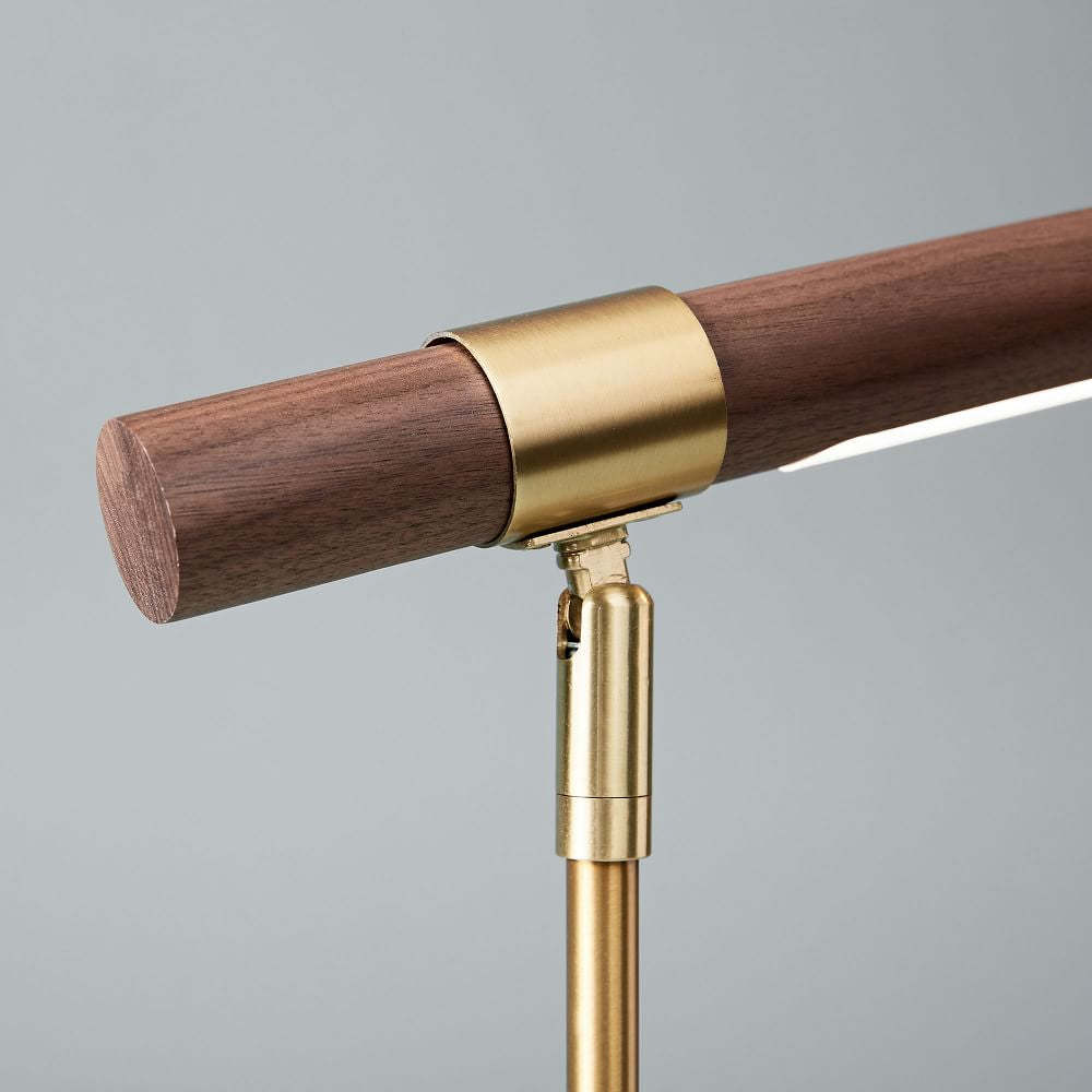 Axis Linear Wood & Brass Table Lamp