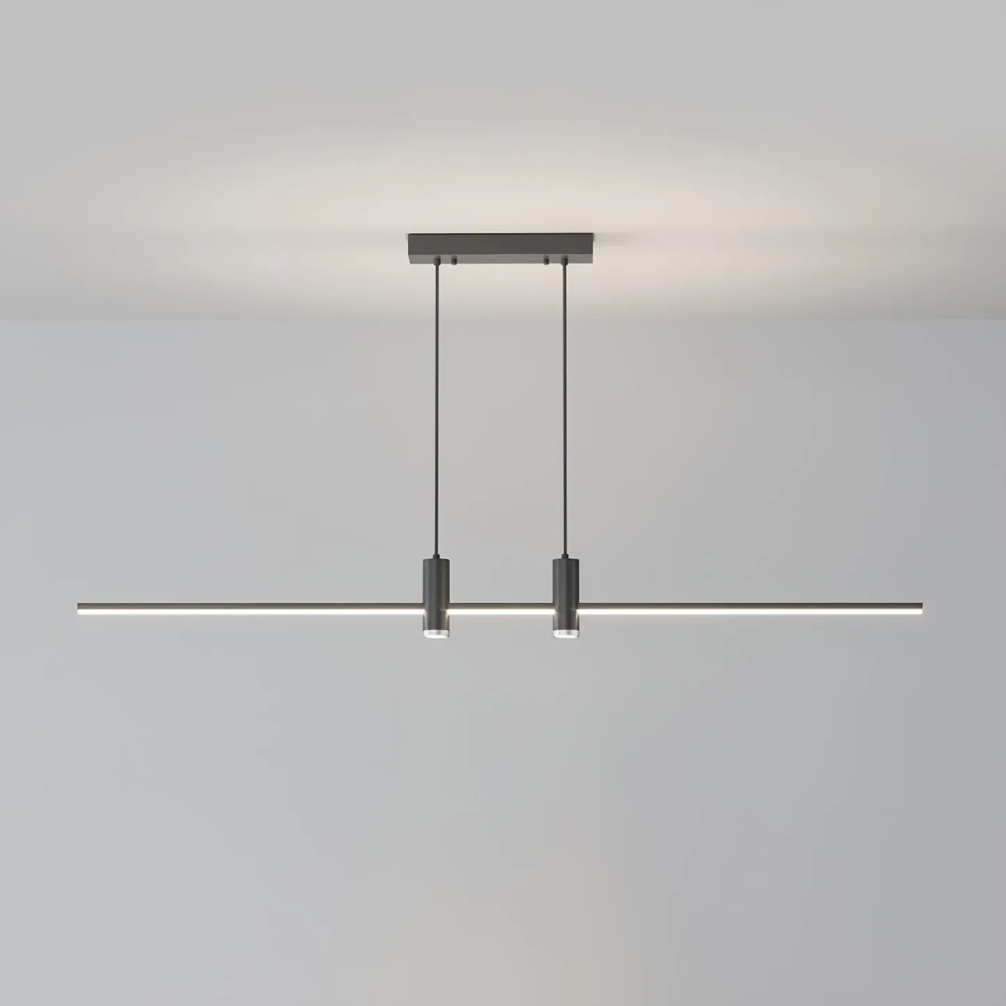 Edge Modern Unusual Long Metal Pendant Light Dining Living Room