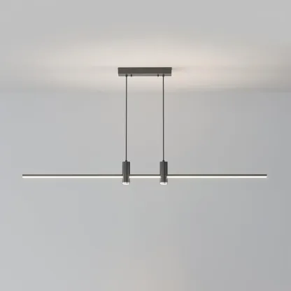 Edge Modern Unusual Long Metal Pendant Light Dining Living Room
