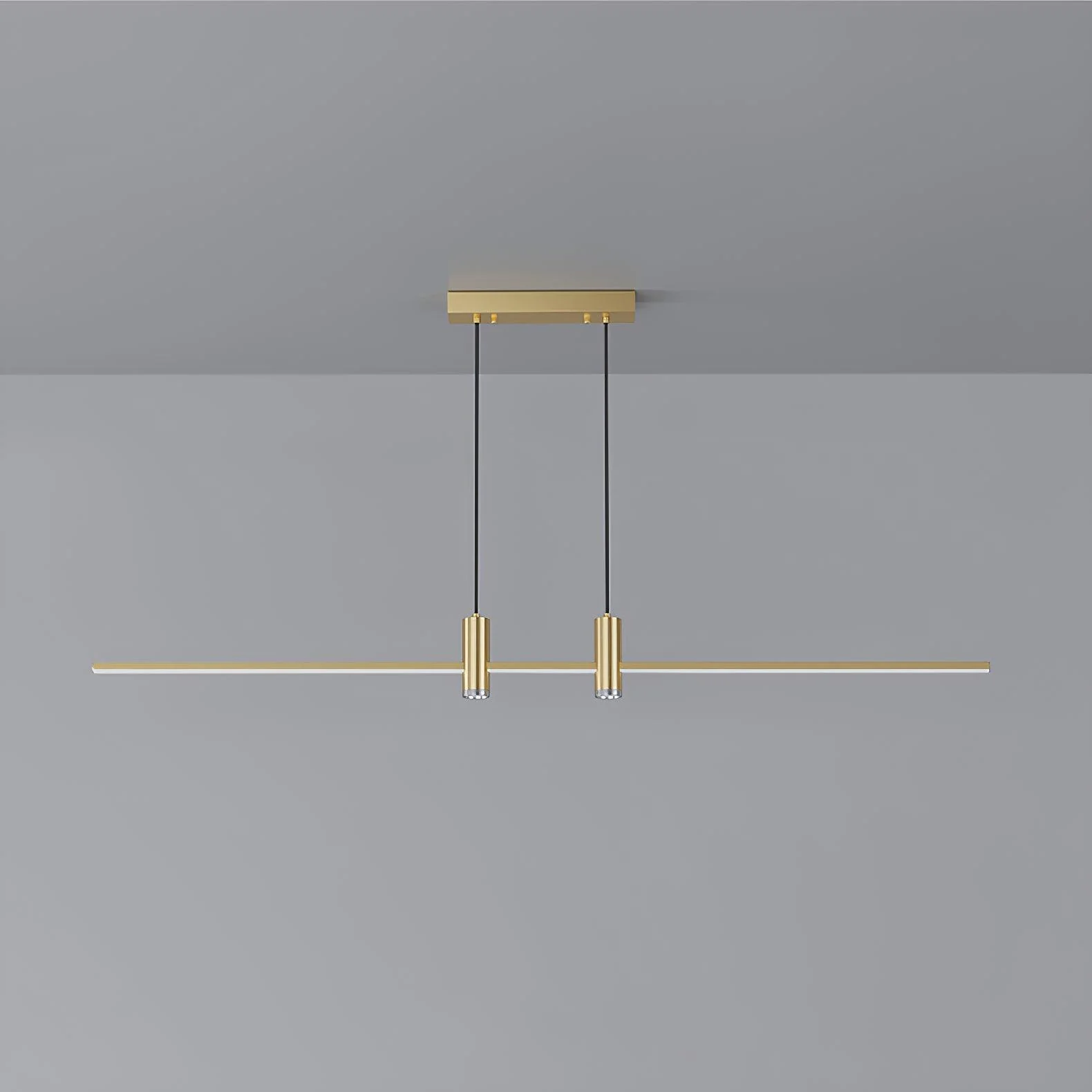 Edge Modern Unusual Long Metal Pendant Light Dining Living Room