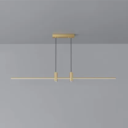 Edge Modern Unusual Long Metal Pendant Light Dining Living Room