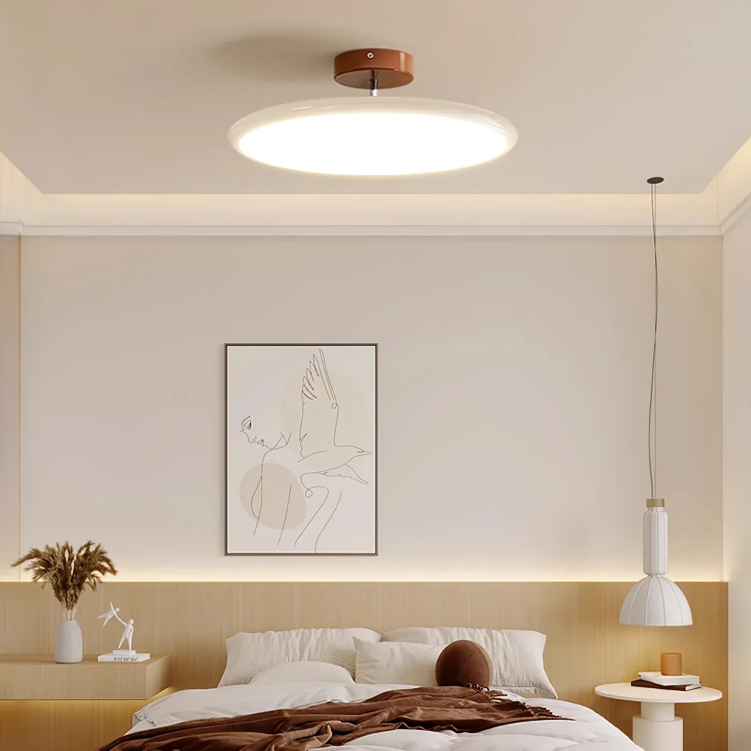 Hailie Minimalism Metal Acrylic Ceiling Lamp Bedroom Living Room