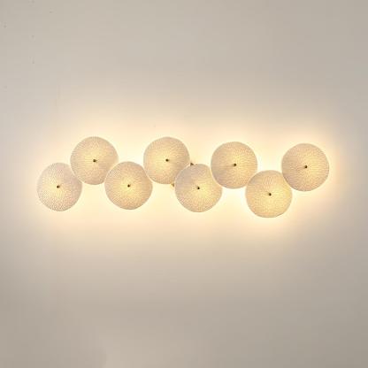 Hakka Contemporary Ceramic Brass Lotus Petal Wall Light