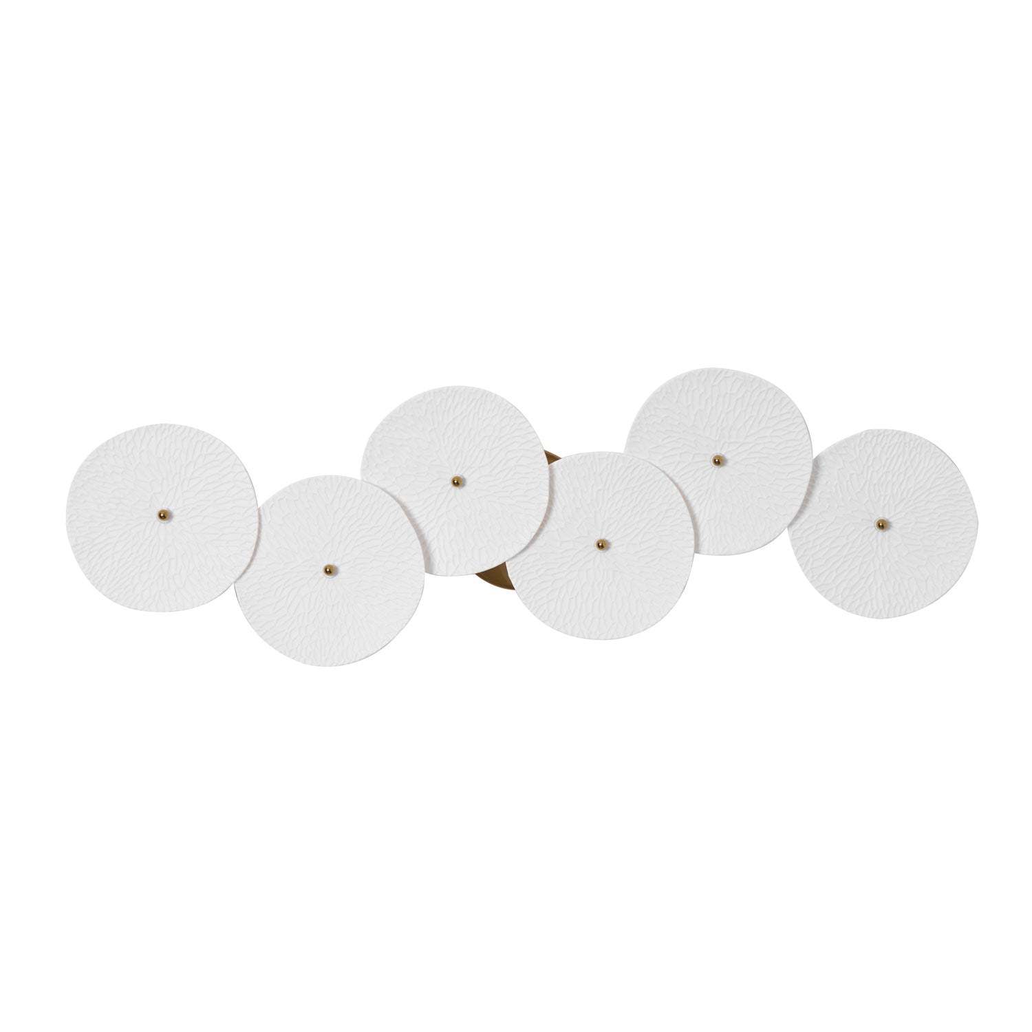 Hakka Contemporary Ceramic Brass Lotus Petal Wall Light
