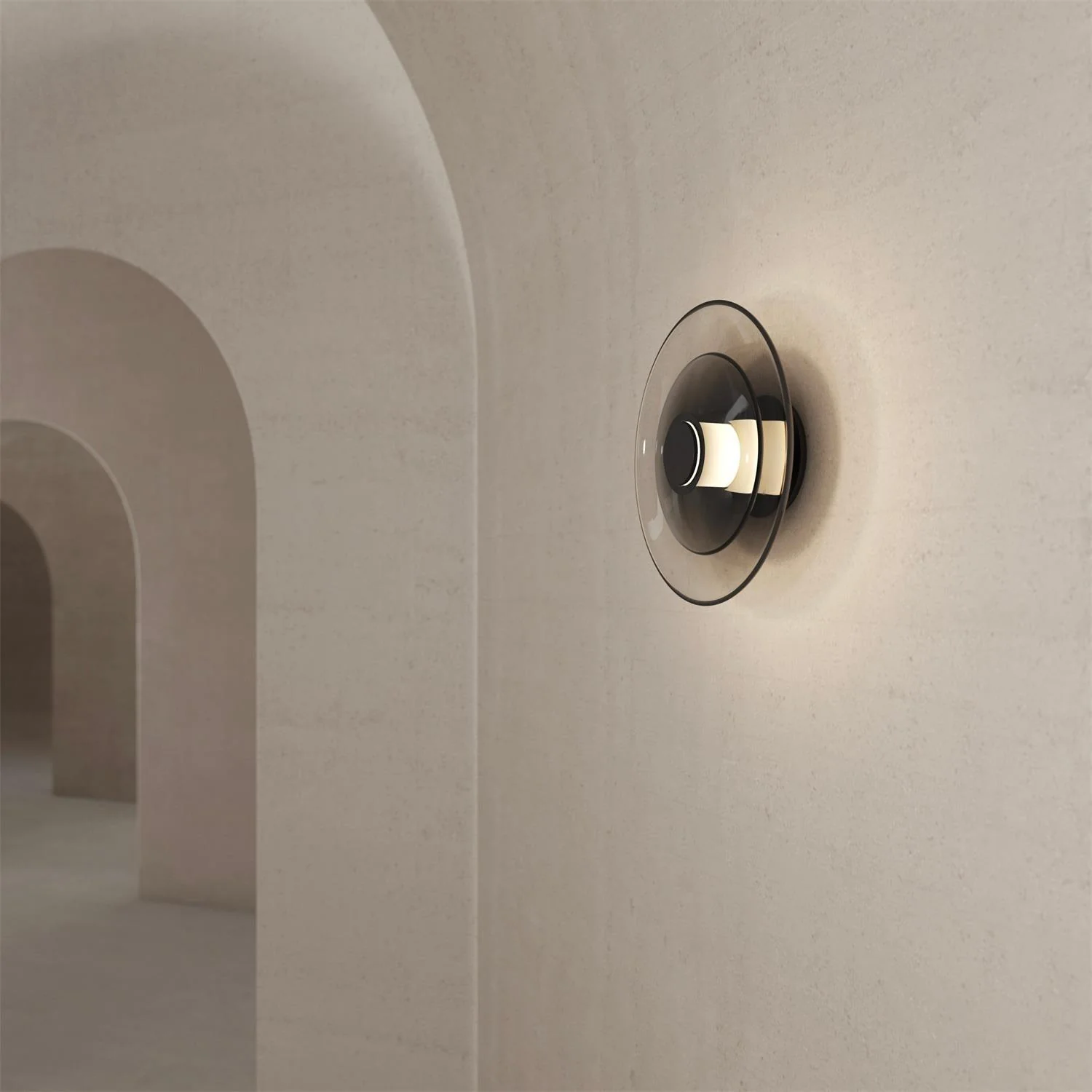 Hailie Vintage Round Glass Wall Light Shades Bedroom Hallway Kitchen