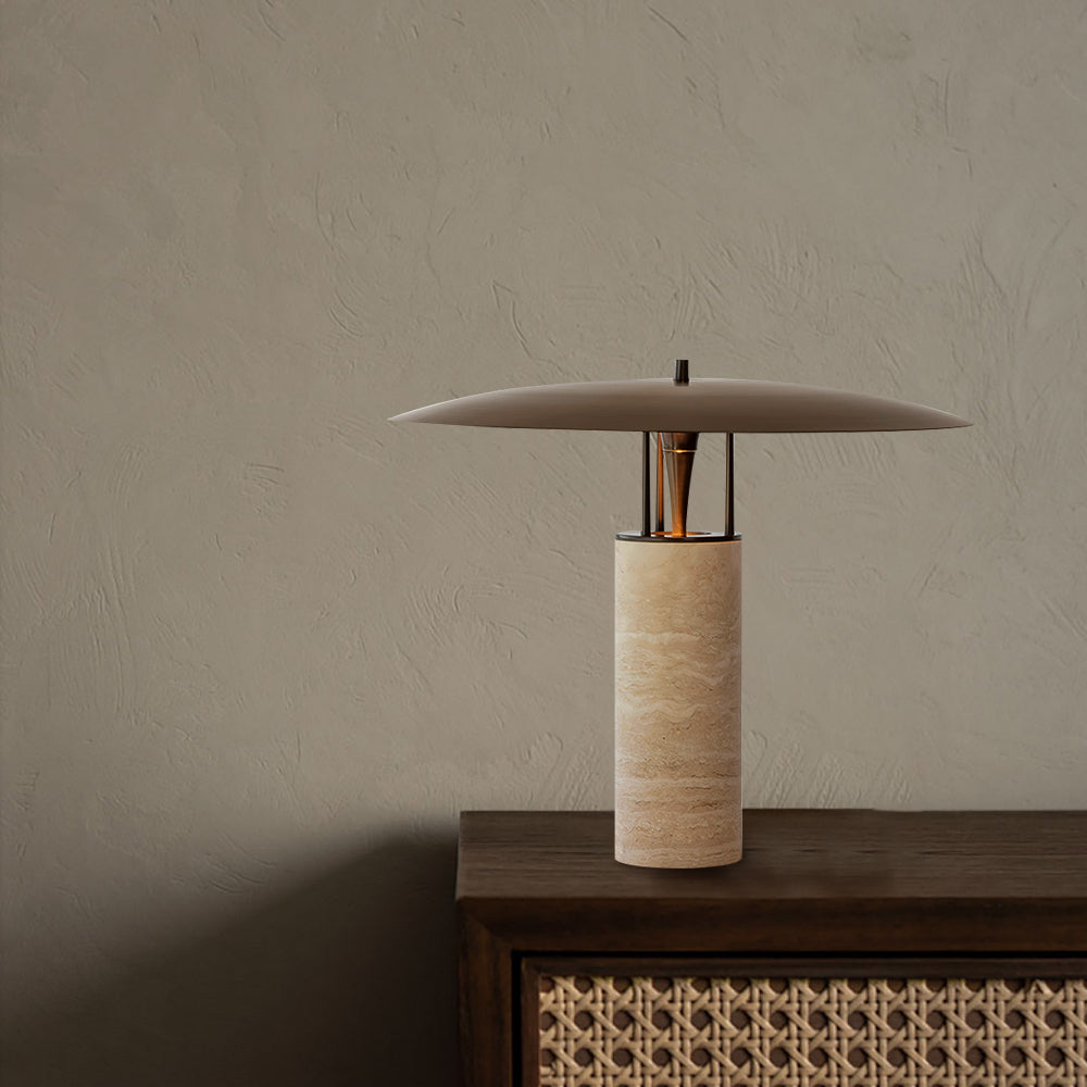 Dune Travertine Table Lamp