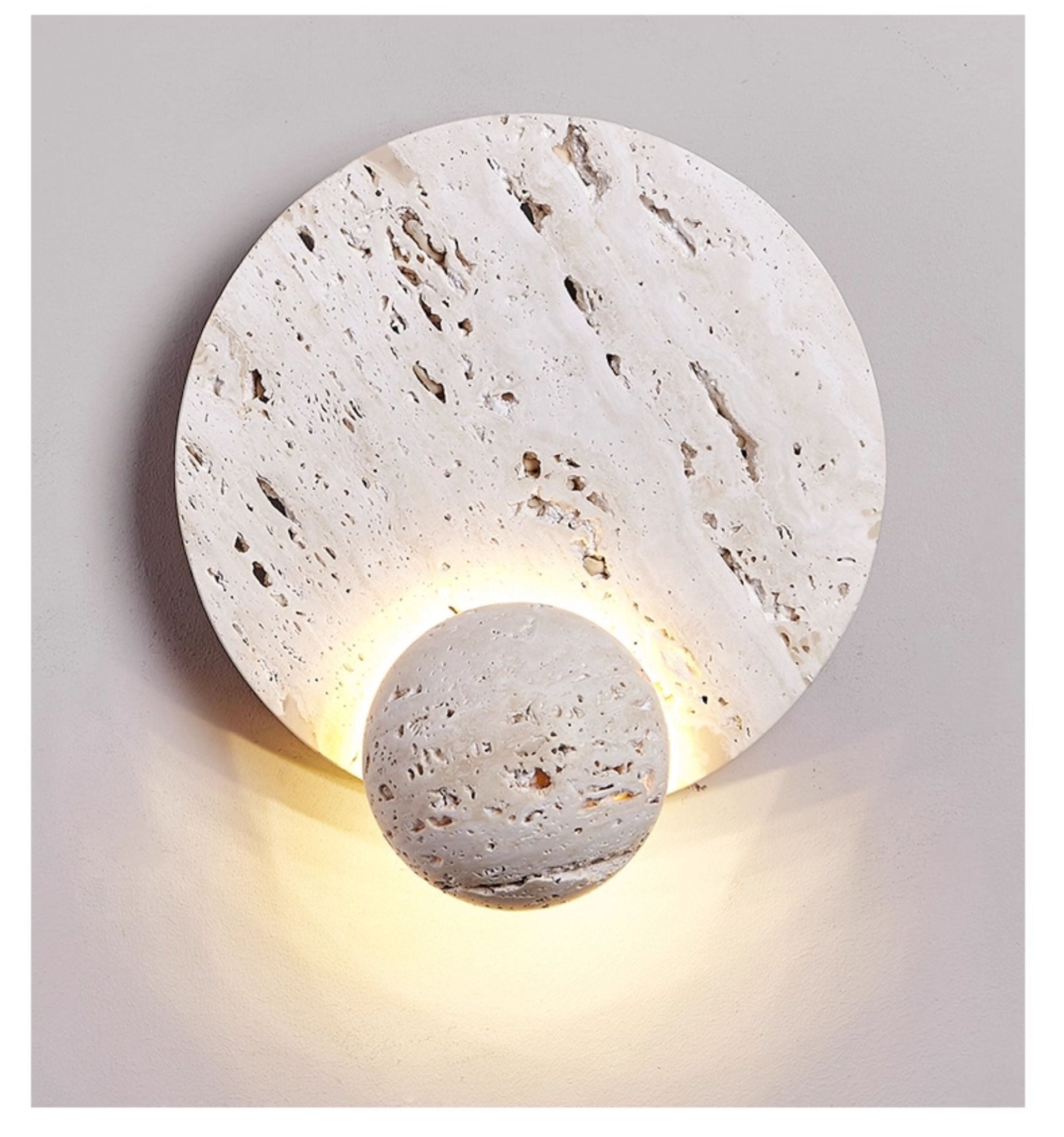 Luna Travertine Sconce Aplique
