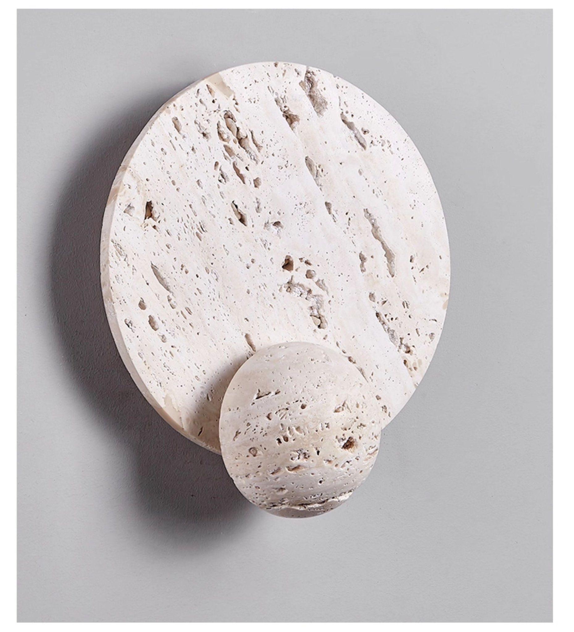 Luna Travertine Sconce Aplique