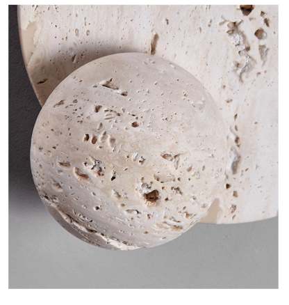 Luna Travertine Sconce Aplique