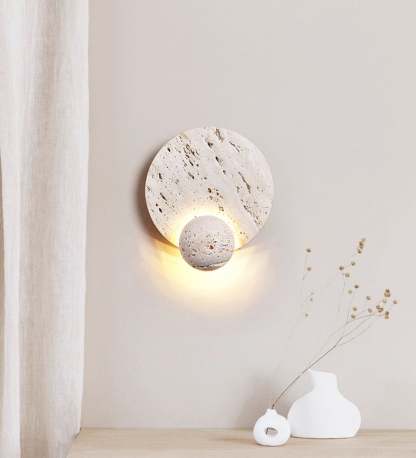 Luna Travertine Sconce Aplique