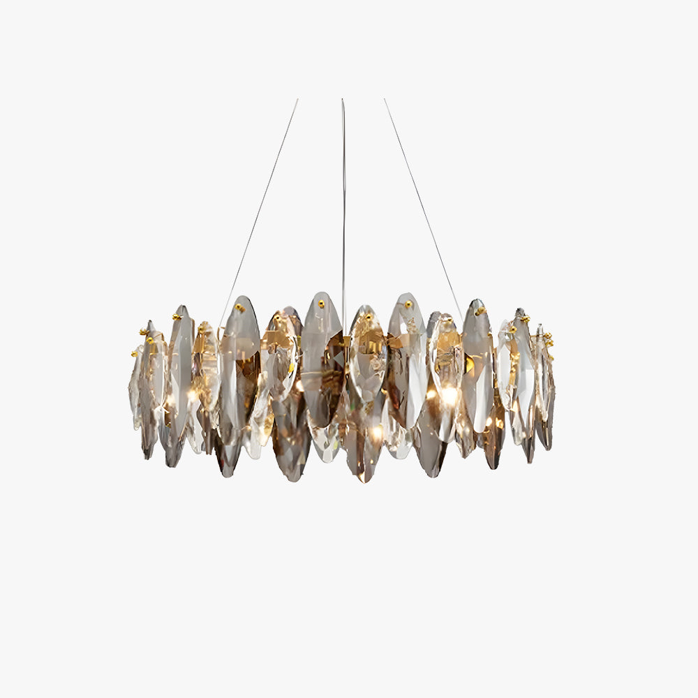 Marilyn Crystal Lámparas de Araña LED Elíptico Vidrio/Metal Oro Salón