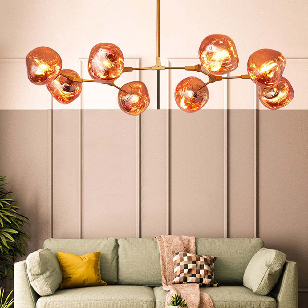 Mirza Diseño Molecular Metal Lámpara Colgante Dorada