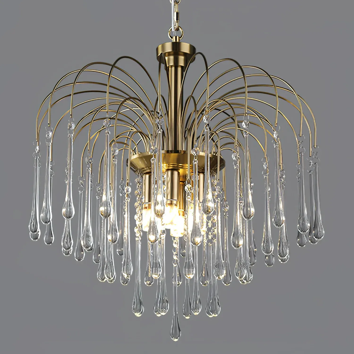 Marilyn Vintage Metal Crystal Glass Pendant Light Bedroom Living Room
