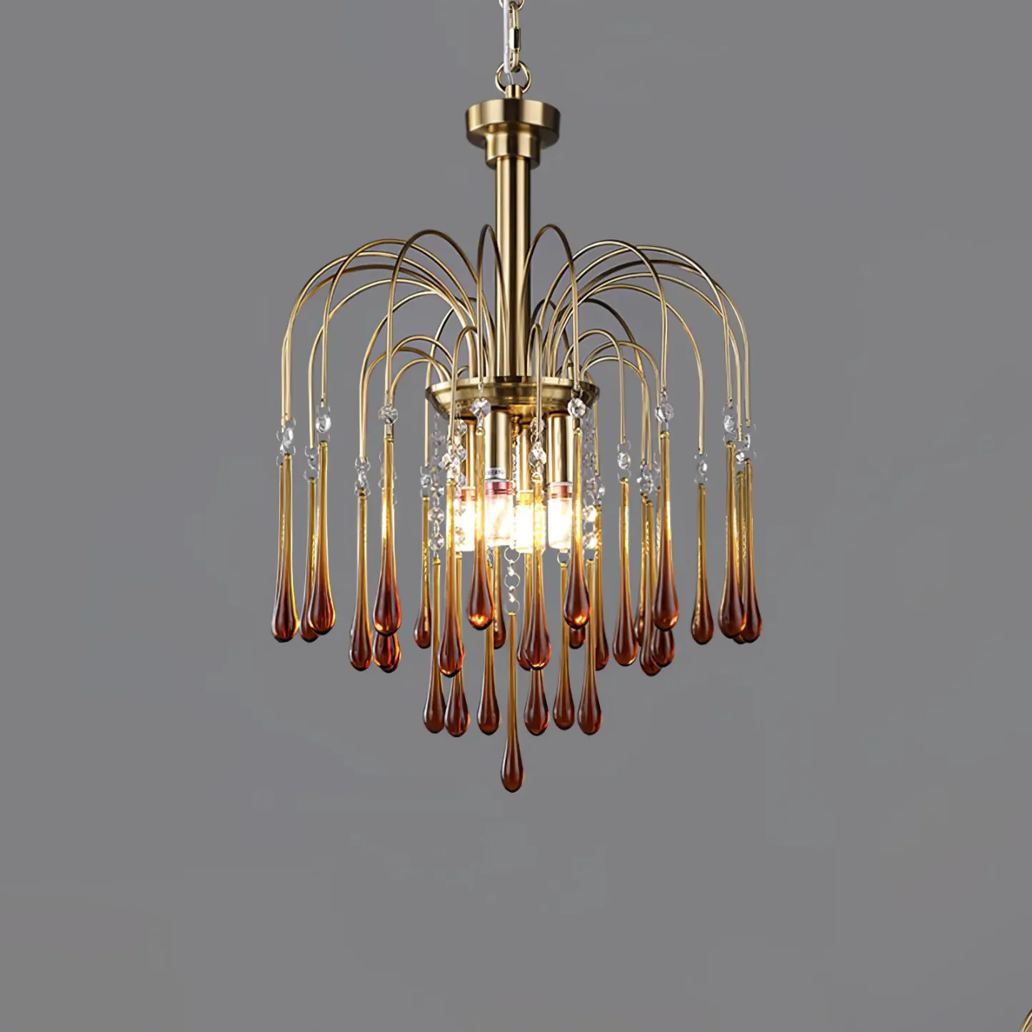 Marilyn Vintage Metal Crystal Glass Pendant Light Bedroom Living Room