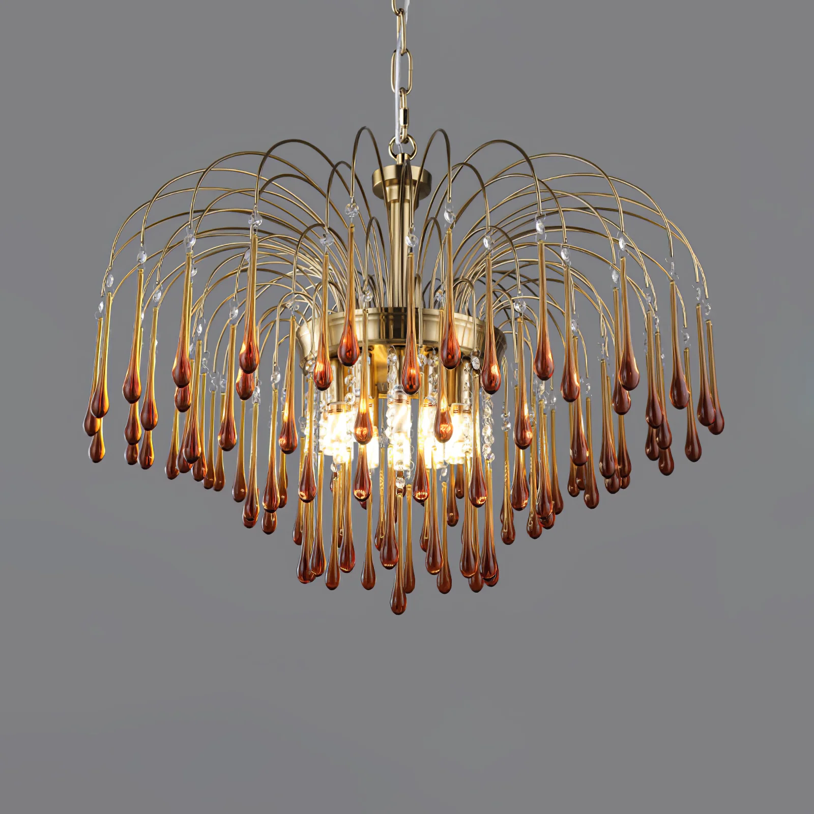 Marilyn Vintage Metal Crystal Glass Pendant Light Bedroom Living Room