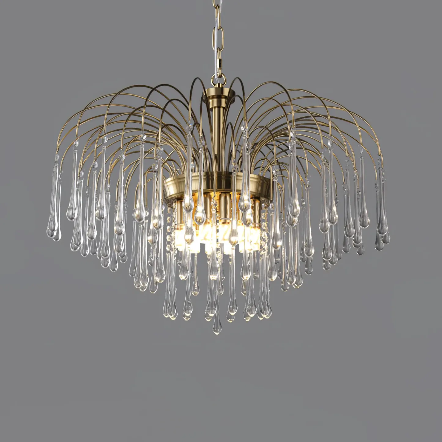 Marilyn Vintage Metal Crystal Glass Pendant Light Bedroom Living Room