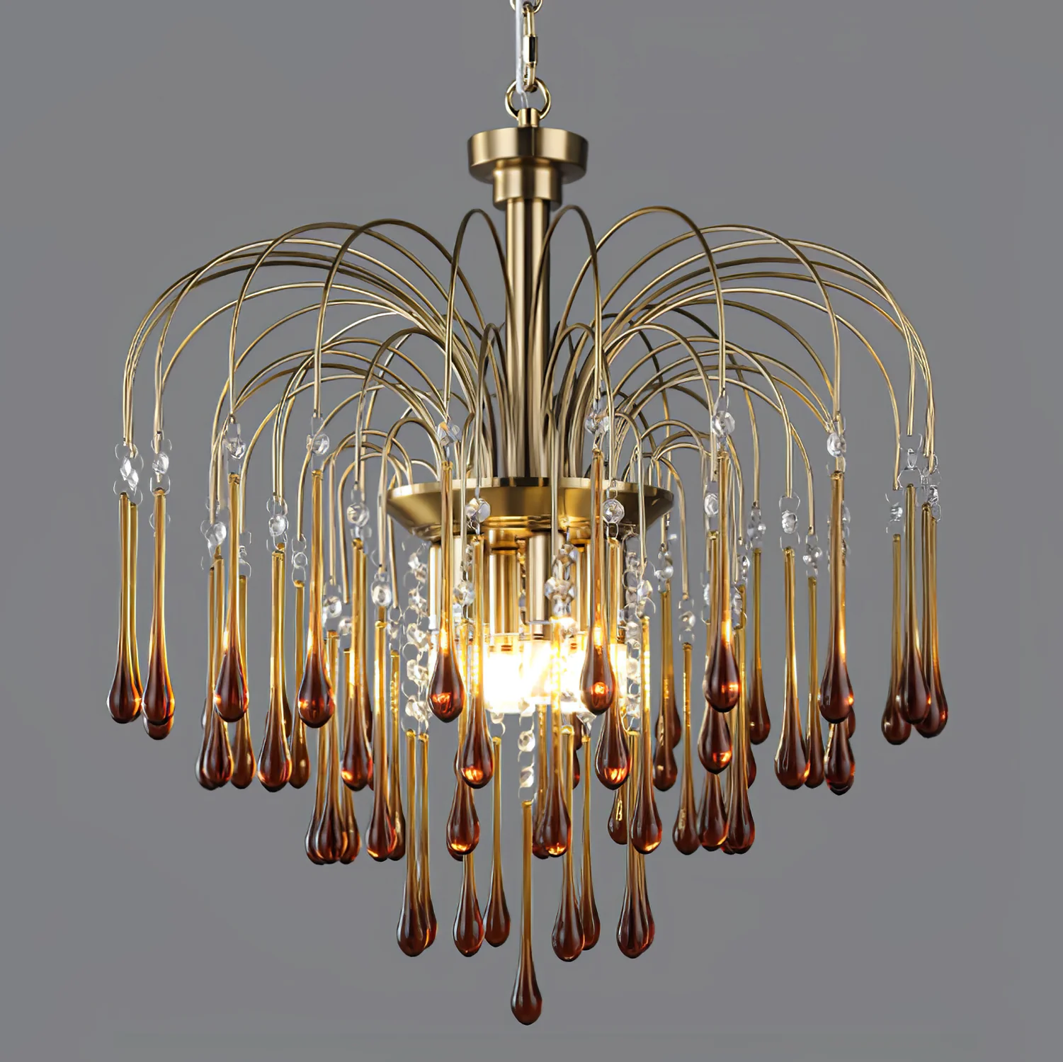 Marilyn Vintage Metal Crystal Glass Pendant Light Bedroom Living Room