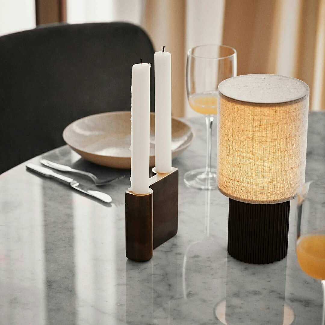 Axis Table Lamp Brown White