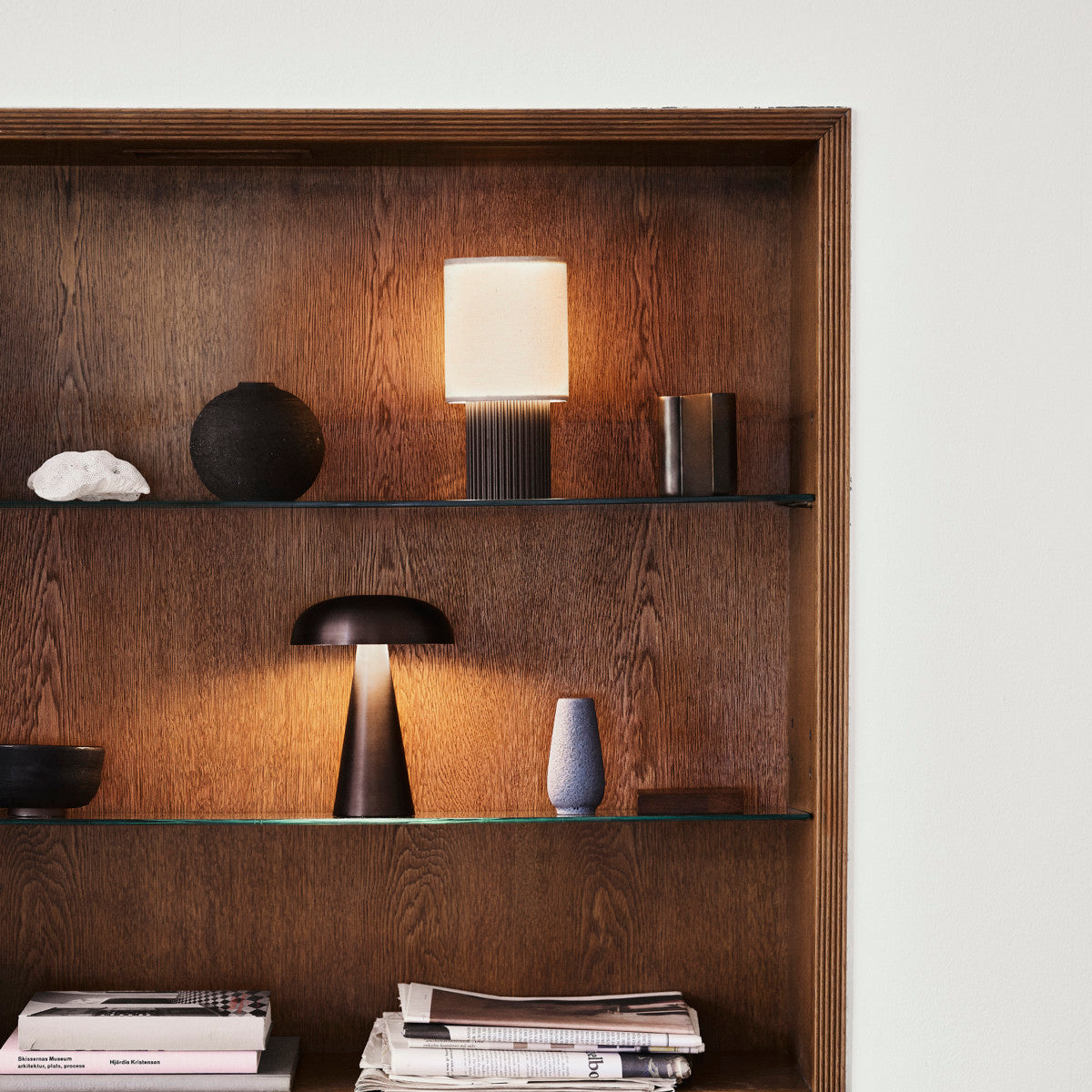 Axis Table Lamp Brown White