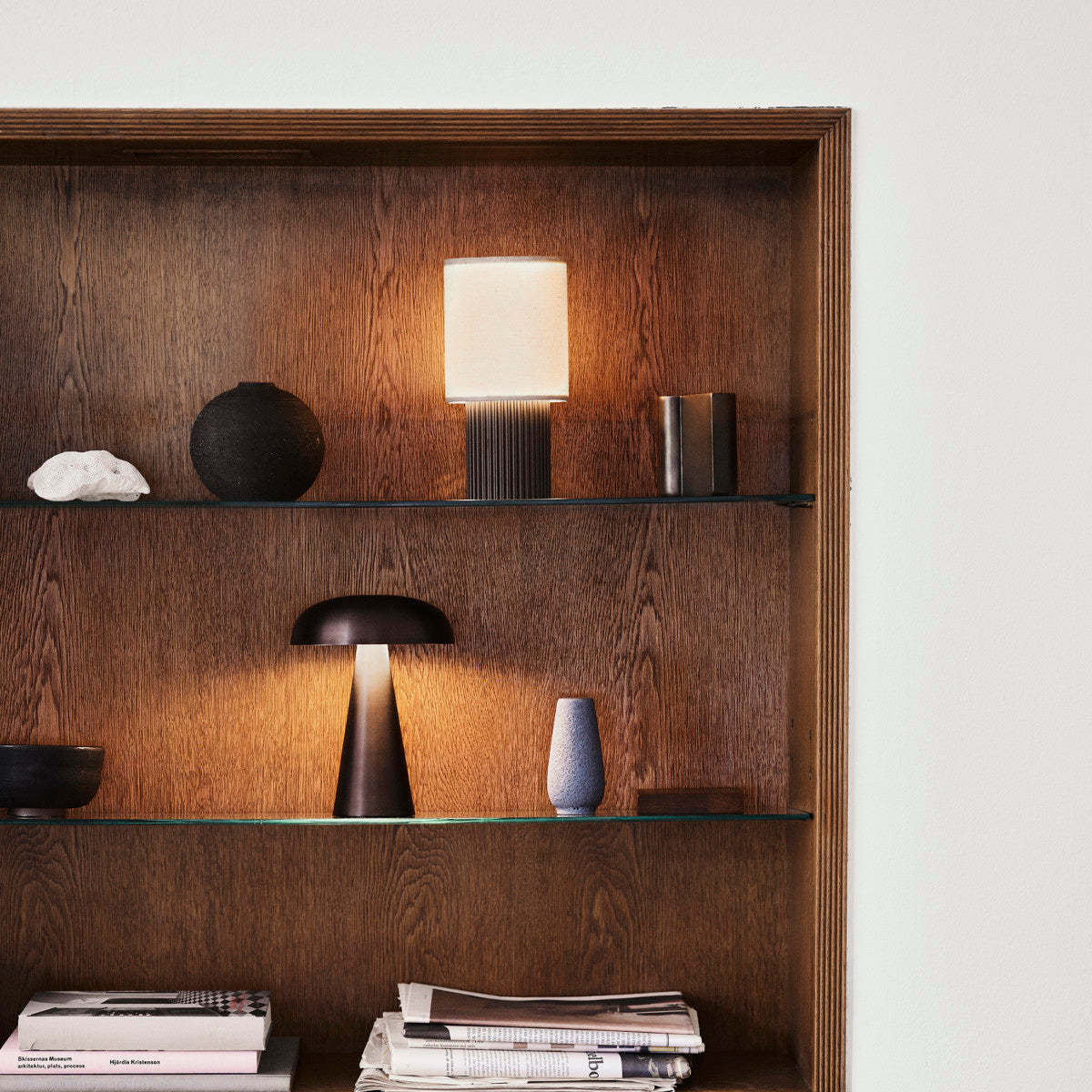Axis Table Lamp Brown White