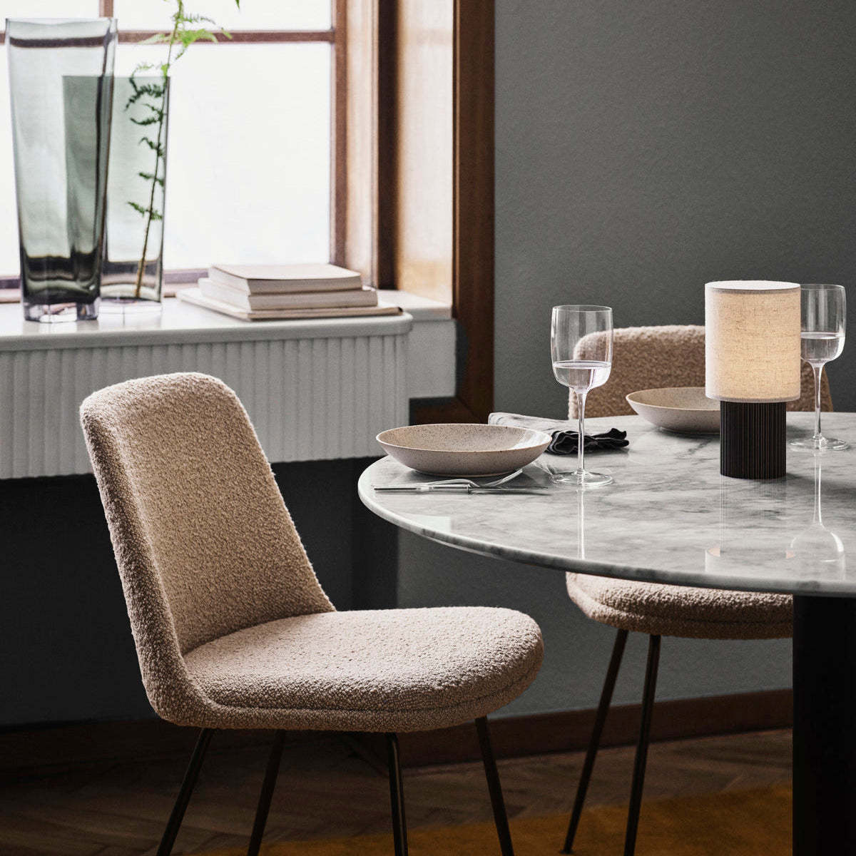 Axis Table Lamp Brown White