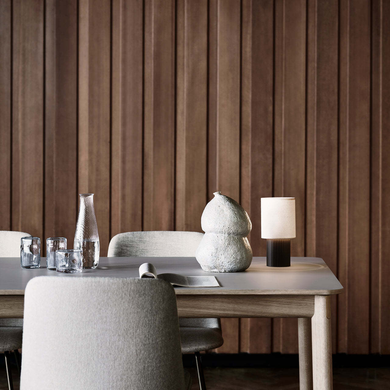 Axis Table Lamp Brown White