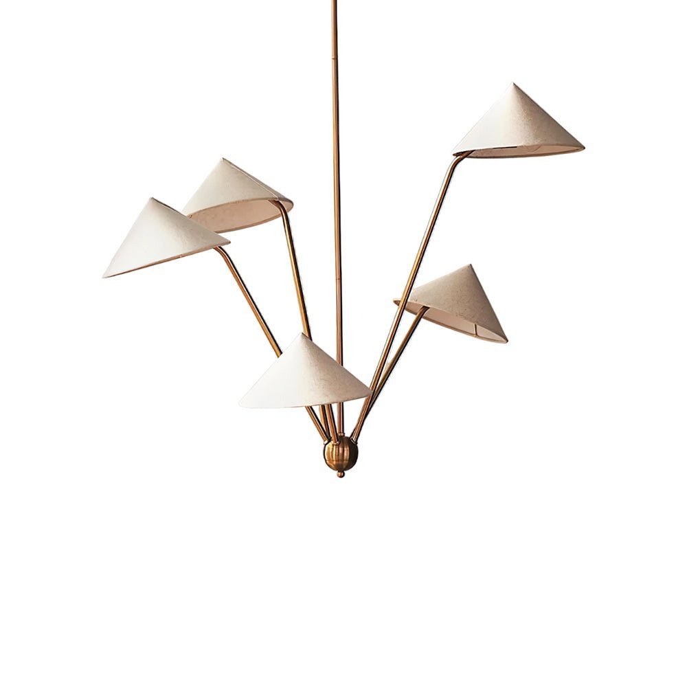 Hakka Cone Shade Branching Chandelier