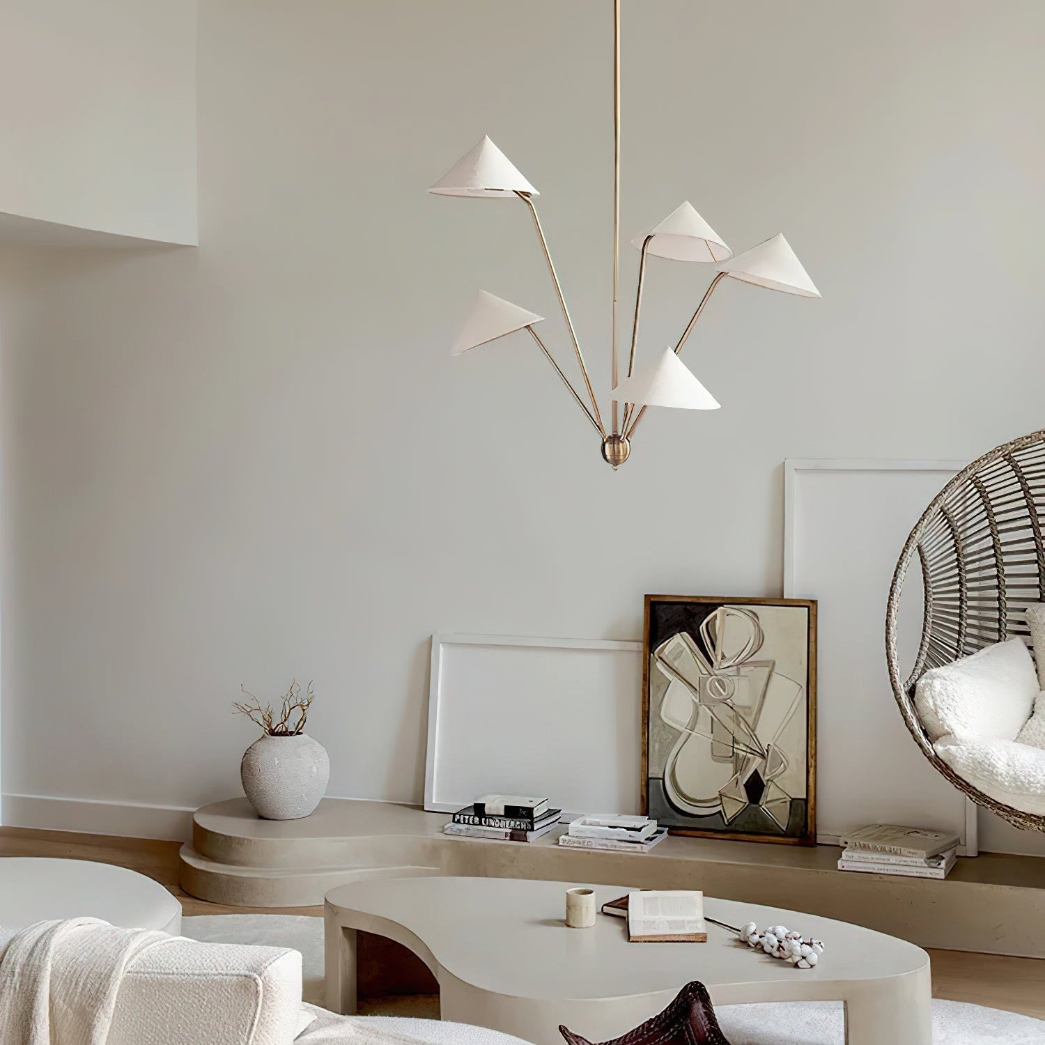 Hakka Cone Shade Branching Chandelier