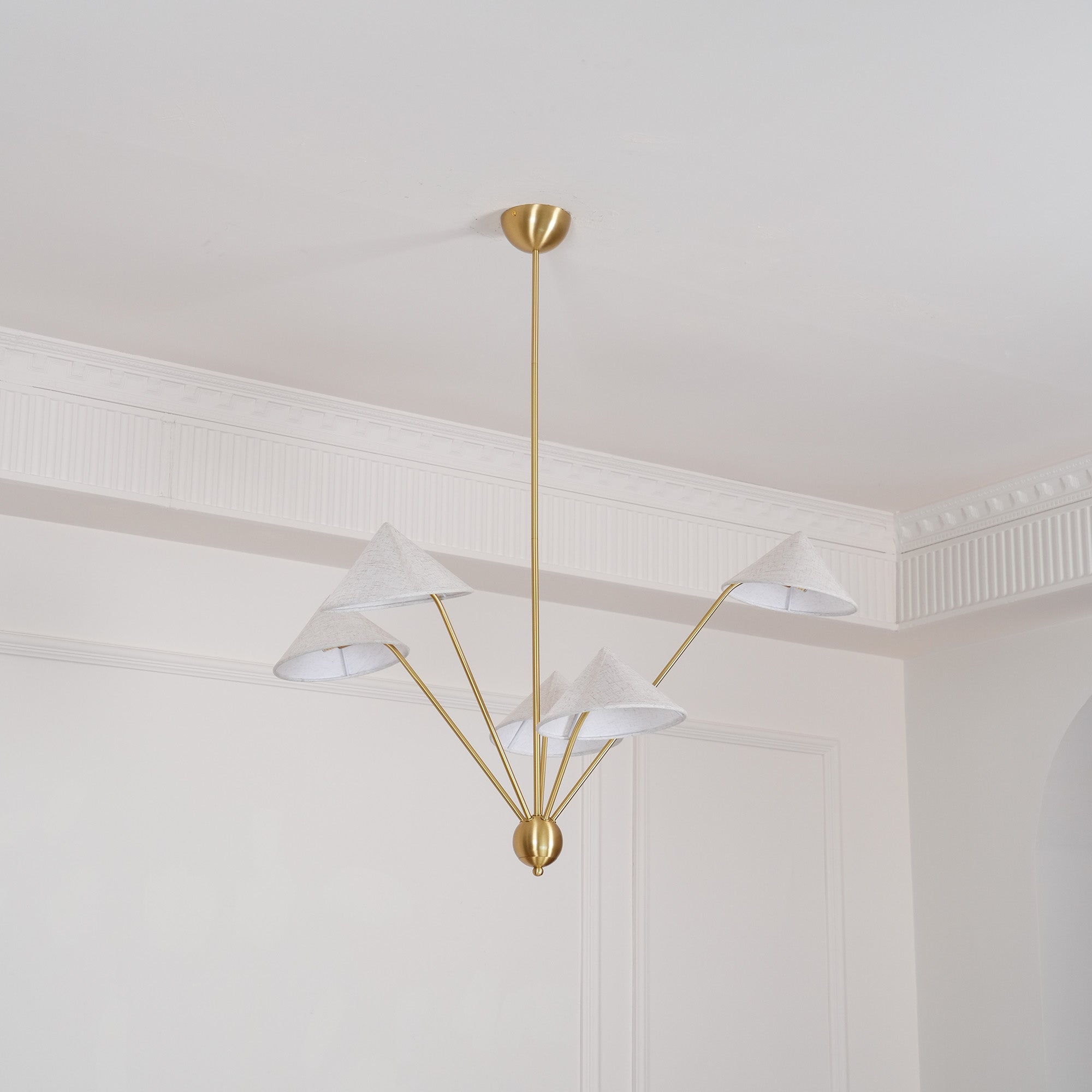 Hakka Cone Shade Branching Chandelier