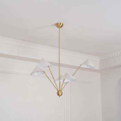 Hakka Cone Shade Branching Chandelier