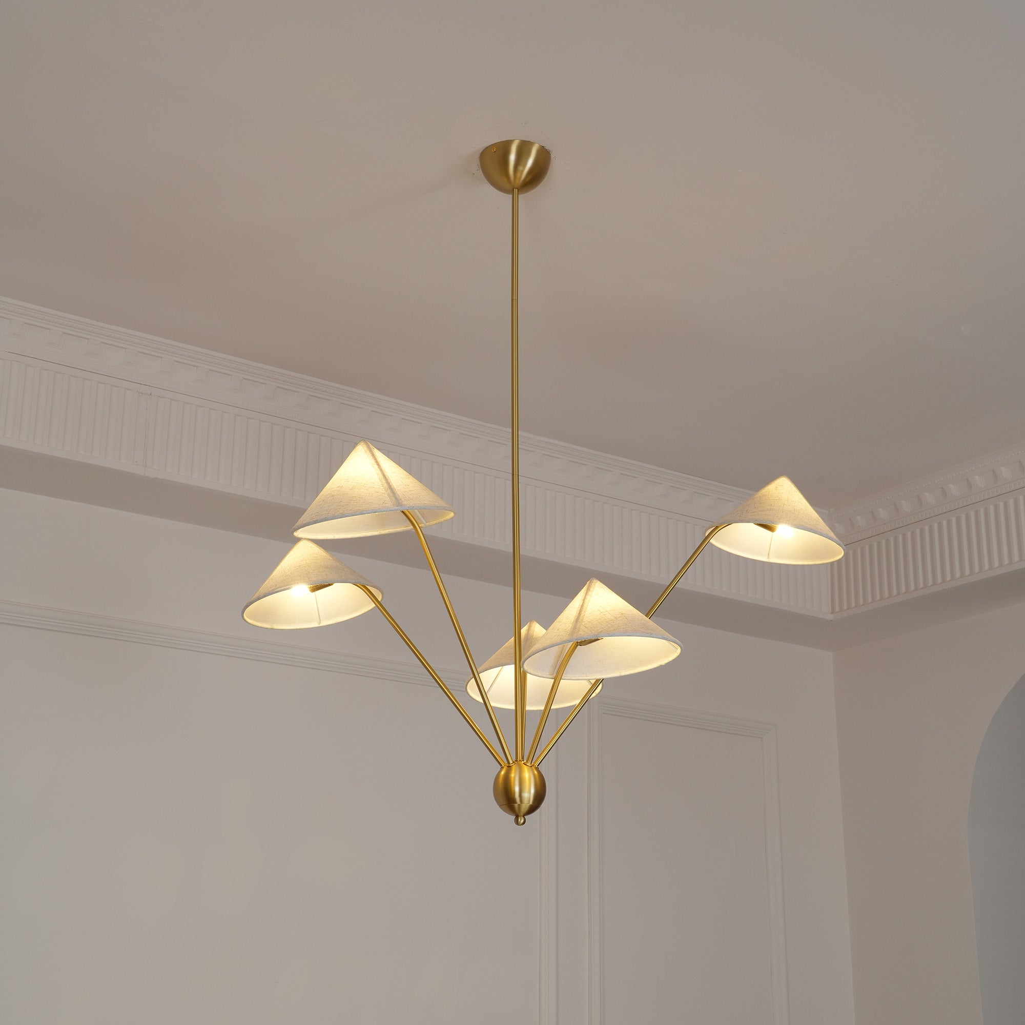 Hakka Cone Shade Branching Chandelier