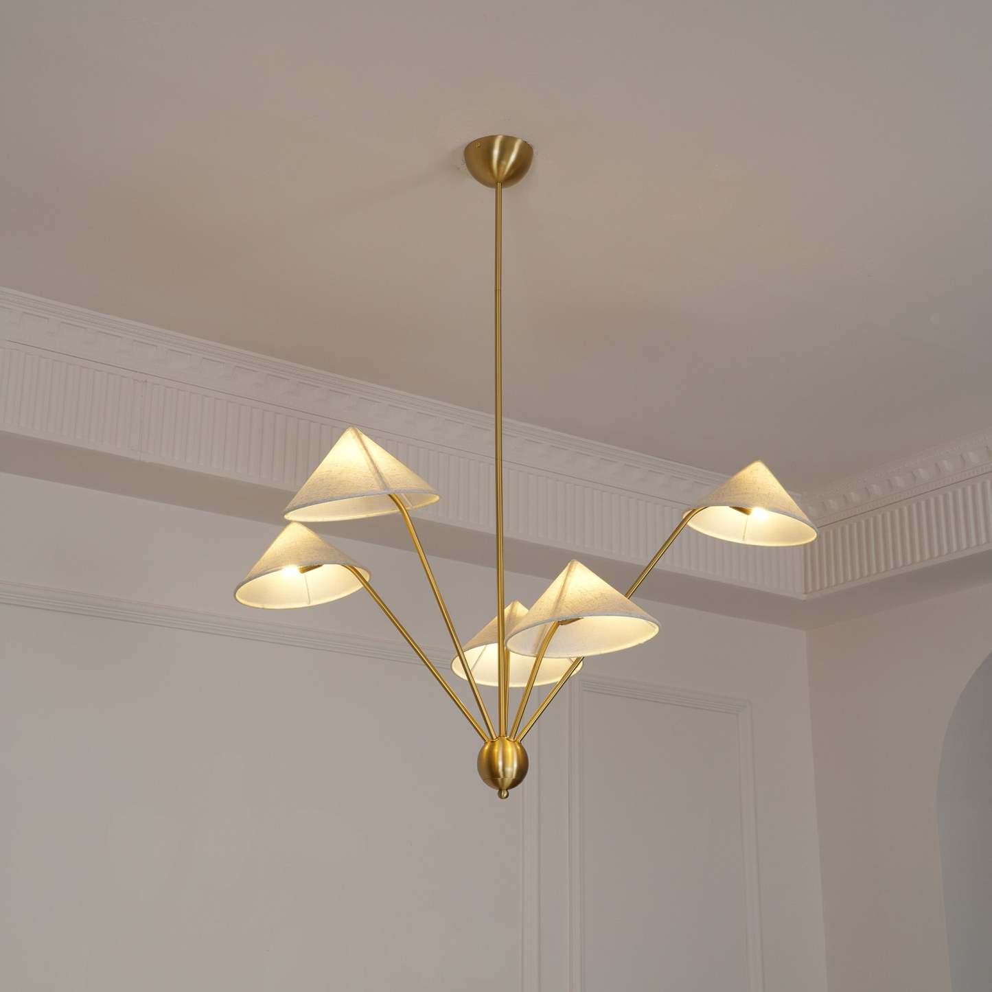 Hakka Cone Shade Branching Chandelier