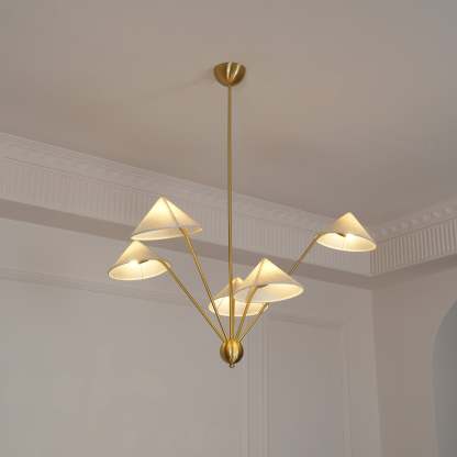 Hakka Cone Shade Branching Chandelier